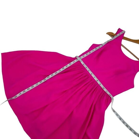 Amanda Uprichard hot pink silk fit and flare sleeveless lined dress size small - Picture 5 of 8